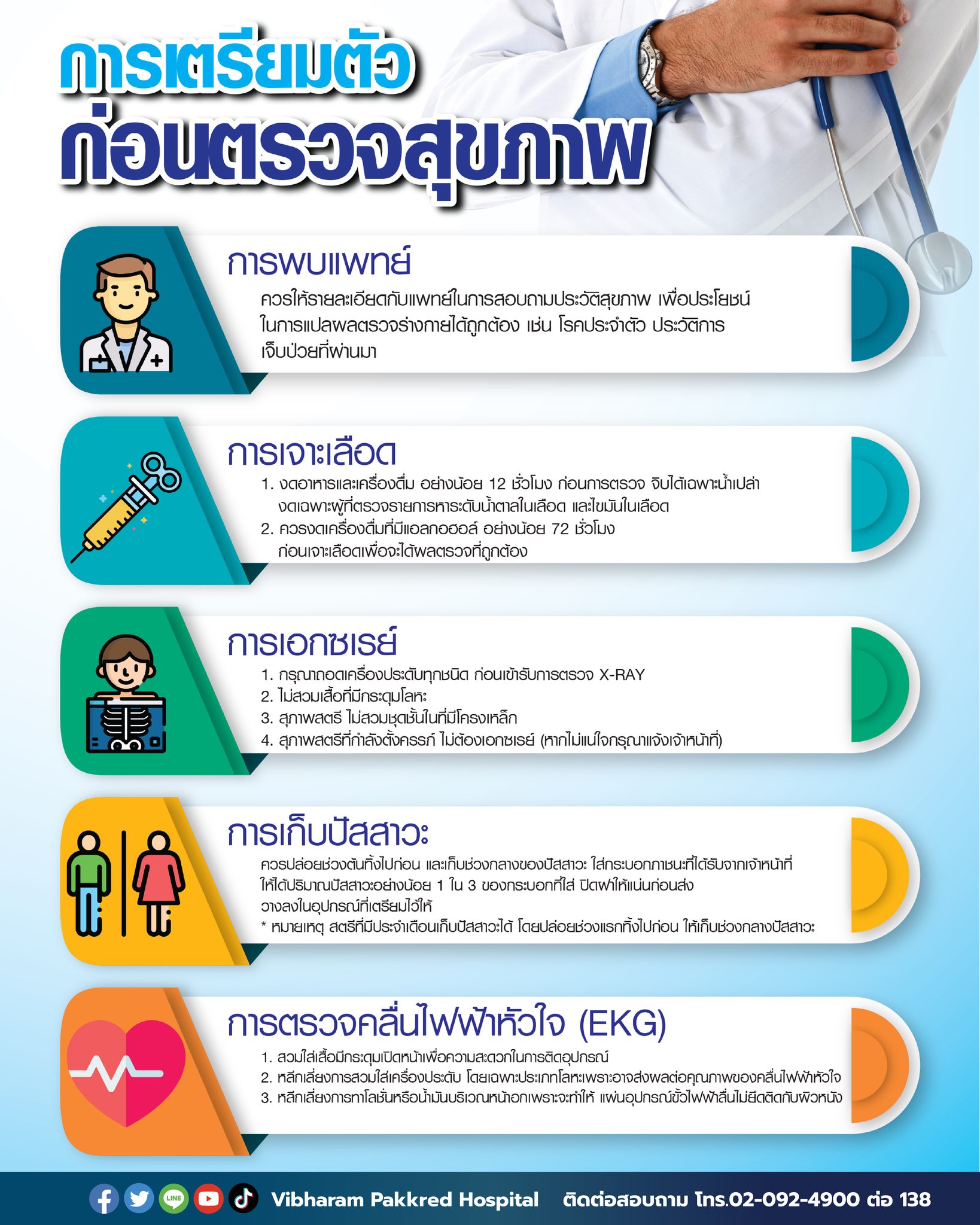 เตรียมตัวก่อนตรวจสุขภาพ